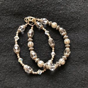 Silver & Crystal bracelets